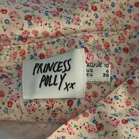 PRINCESS POLLY EDGE OF PARADISE MINI SKIRT Floral Pink Size 6 Summer Spring Date - Picture 10 of 11